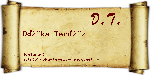 Dóka Teréz névjegykártya
